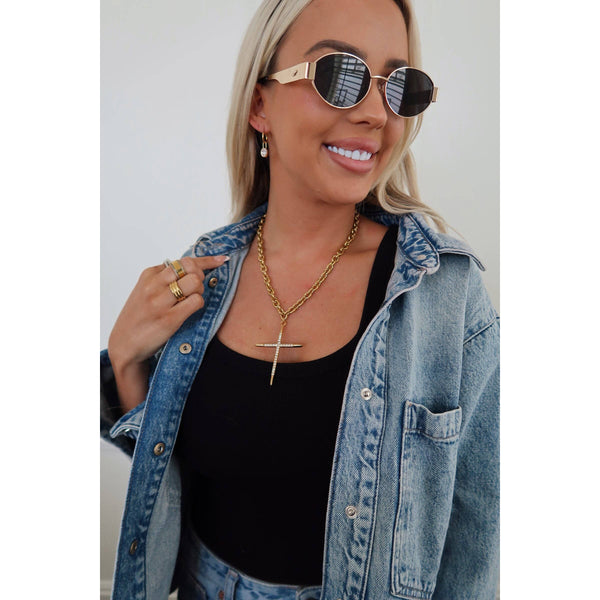 CHANSUTTPEARLS - LUXE CROSS NECKLACE