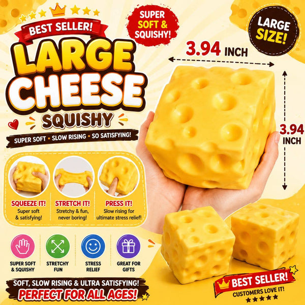 GS Wholesale (Formerly Known as Gypsy Soul) - 
Jumbo Cheese Squishy – Extra Large Slow-Rise Stress Toy
