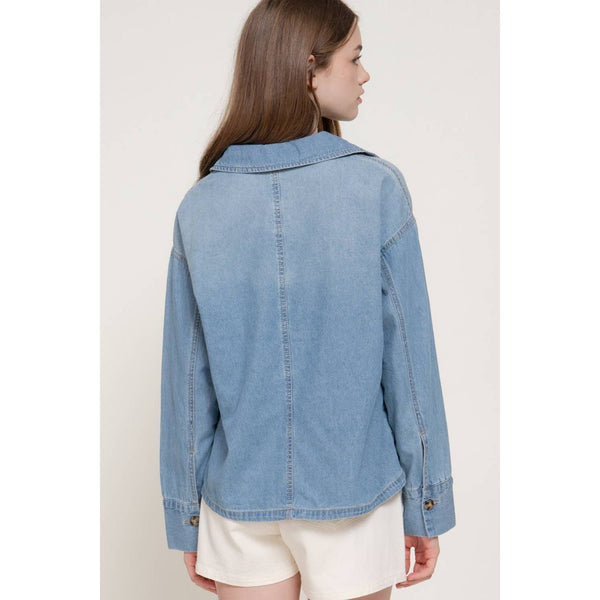 Denim Pullover Shirt