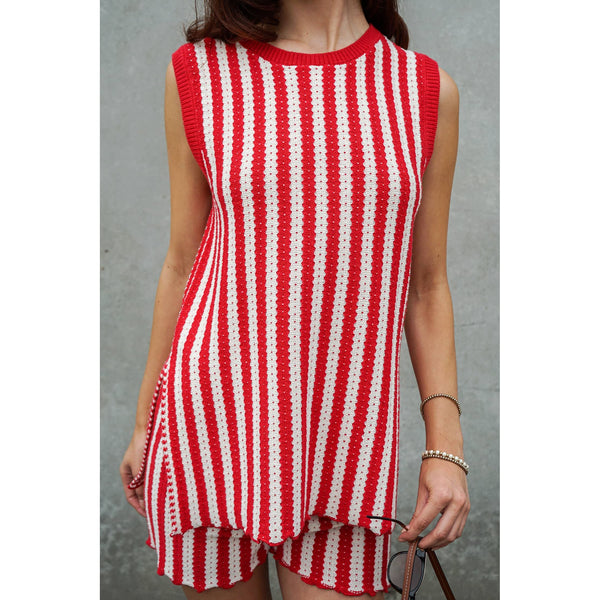 Coastal Stripe Knit Tank