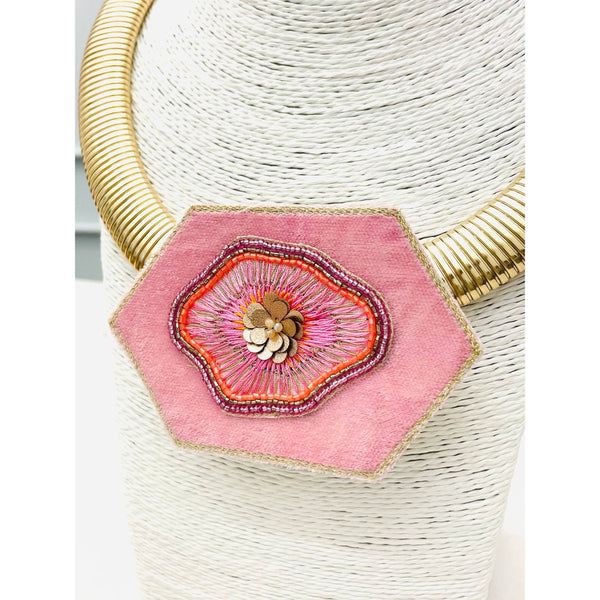 Hand Beaded Pendant Necklace