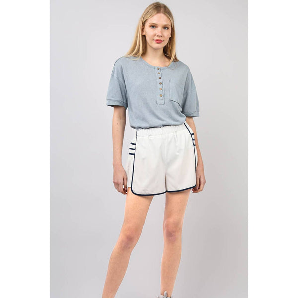 Side Pleated Detail Activewear Shorts