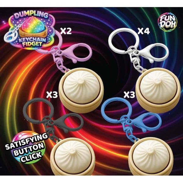 Fun Doh Dumpling Light-Up Click Fidget Keychain