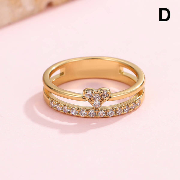 JOSSLYN by wall to wall - Baguette rhinestone cocktail eternity band Ring | 40R143