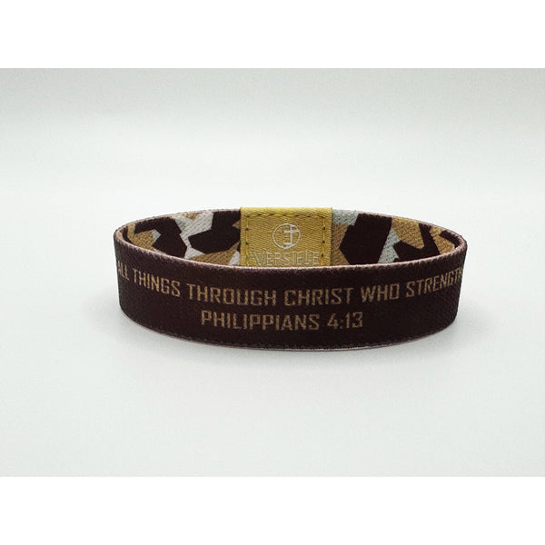 Versible - Team Camo / Philippians 4:13 Wristband