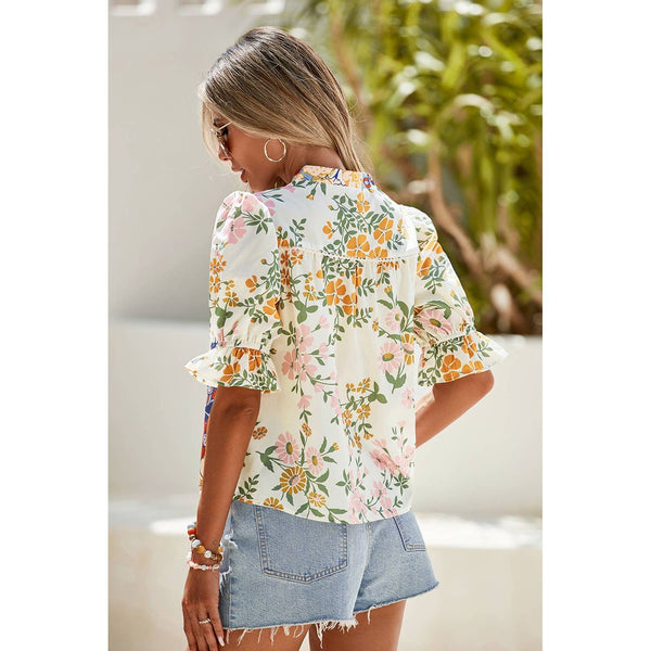 Boho Floral Blouse