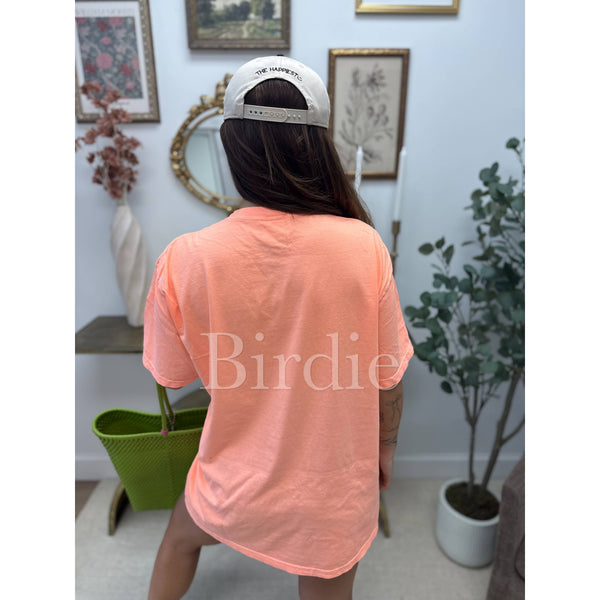 LOCAL Graphic Tee on Neon Cantaloupe