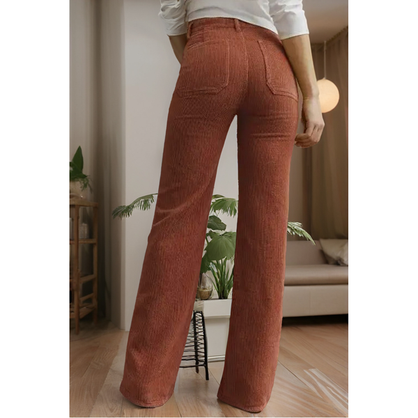 High Waist Square Pockets Corduroy Pants by Southern Roots Clothing Co