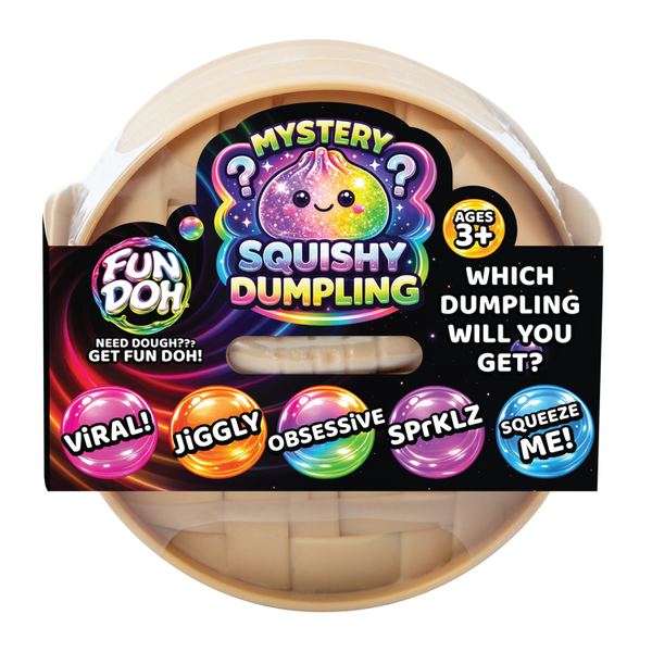 Novelty Brands - Fun Doh Mystery Dumpling Squishy Toy | 12-Piece Display