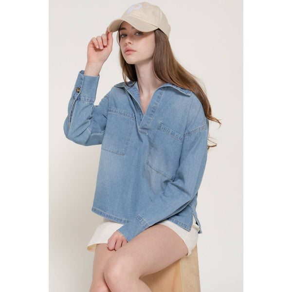 Denim Pullover Shirt