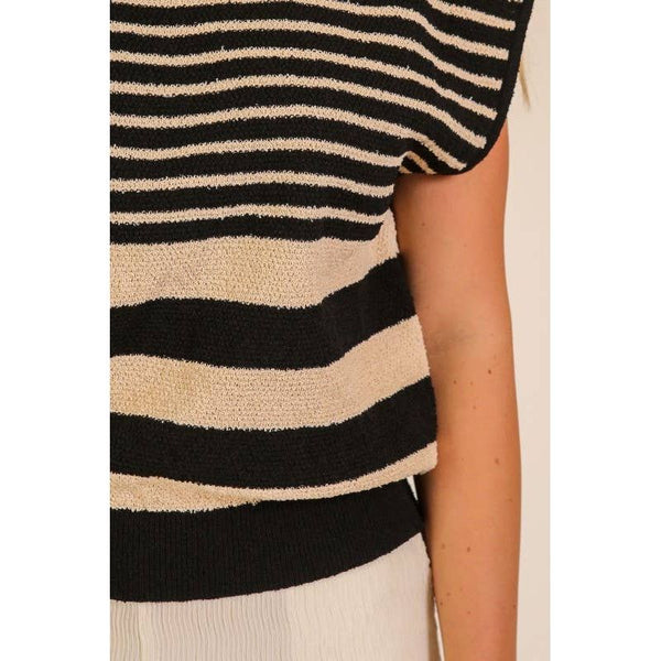 Lumiere - Striped Serenity Sleeveless Top