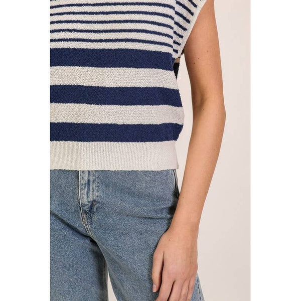 Lumiere - Striped Serenity Sleeveless Top
