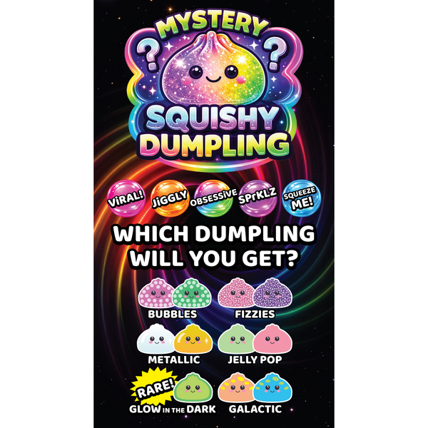 Novelty Brands - Fun Doh Mystery Dumpling Squishy Toy | 12-Piece Display