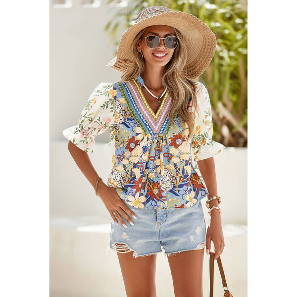 Boho Floral Blouse