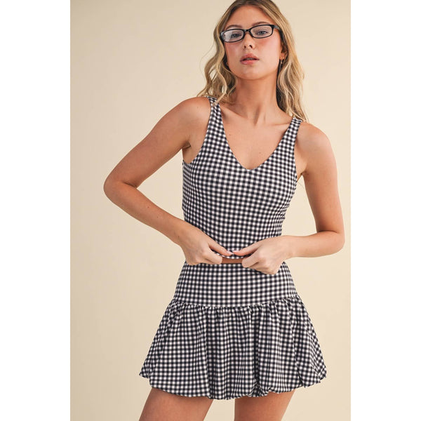 KIMBERLY C - Gingham Print Aligned Performance Cropped Tank Top by KIMBERLY C