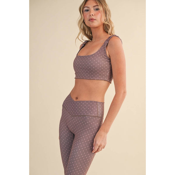 KIMBERLY C - Polka Dot Print Ruched Bra Top by KIMBERLY C