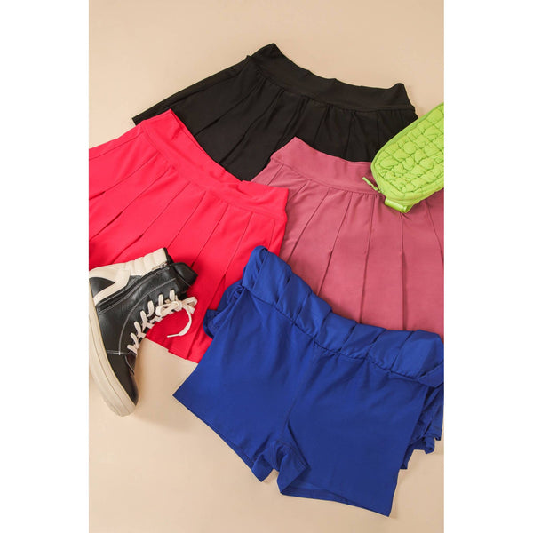 Activewear Pleated Skirt with Short Liner