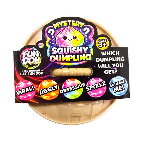 Novelty Brands - Fun Doh Mystery Dumpling Squishy Toy | 12-Piece Display