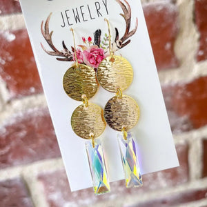 O'lolly "Polly" Earrings - Gold Textured Discs