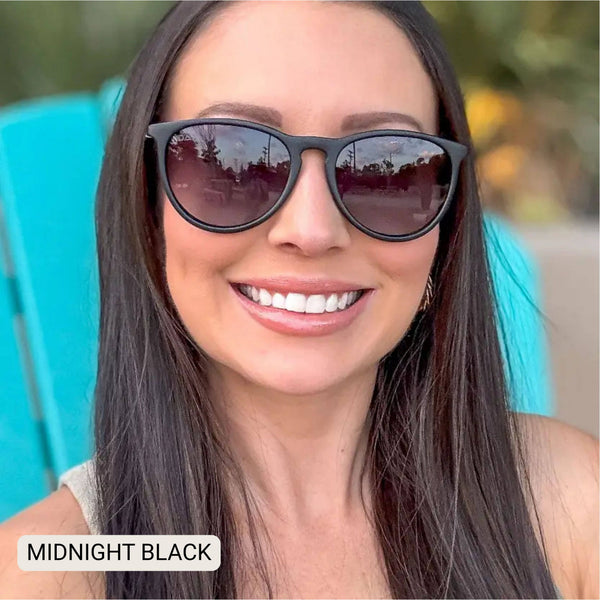 DAX Eyewear - Midnight - Women's Polarized Medium Horn Sunglasses