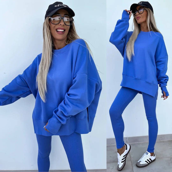 Suhkasana - Oversized Sweatshirt and Leggings Two Piece Set
