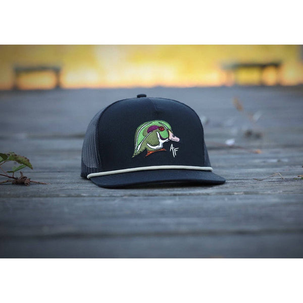 American Fetcher - Wood Duck Head — All Black Rope
