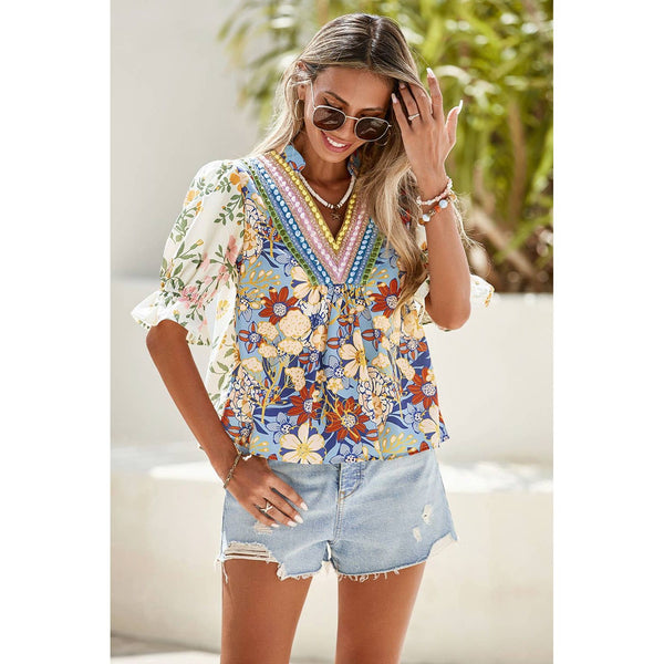 Boho Floral Blouse