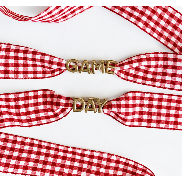 Game Day Gingham Shoe Lace Charm Set