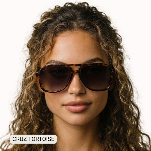 Cruz - Unisex Aviator Sunglasses – Polarized Hair-Friendly