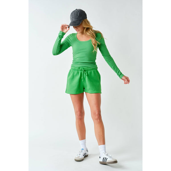 Cotton Blend Sweat Shorts