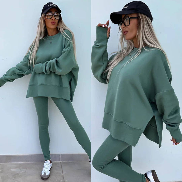 Suhkasana - Oversized Sweatshirt and Leggings Two Piece Set