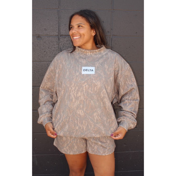 Delta Dark Camo Mockneck Short Set