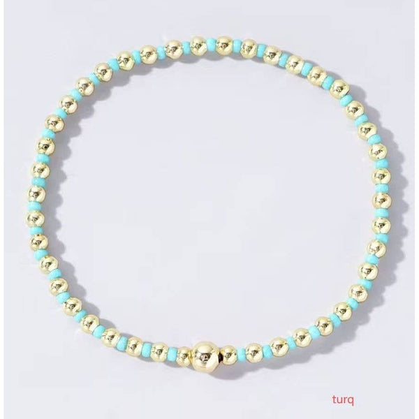 BOHO COLORFUL BALL BEADED BRACELET