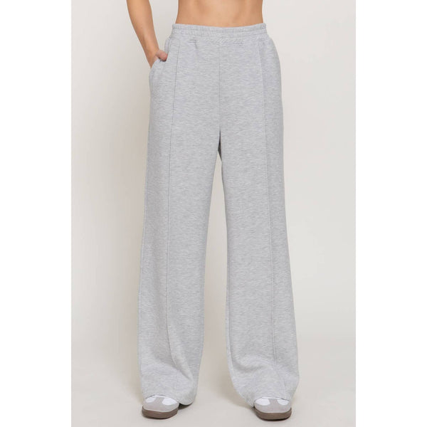 Elastic Waist Soft Modal Scuba Wide Pants