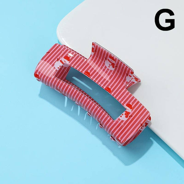 JOSSLYN by wall to wall - Holiday & Christmas Tree Stripe Hair Claw Clips | 40H1125