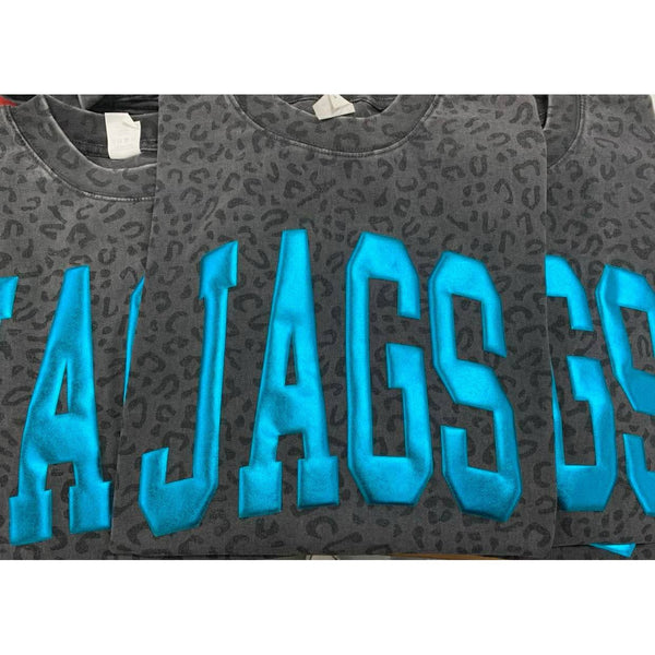 Leopard Warped Varsity Puff Vinyl Top