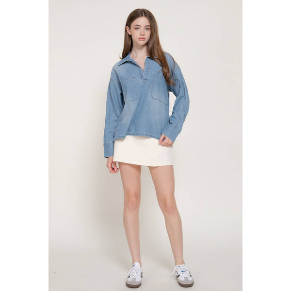 Denim Pullover Shirt