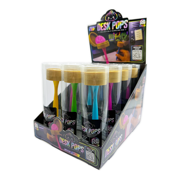 Novelty Brands - Fun Doh Squishy Dumpling Pen Desk Pop Variety - 12/Display