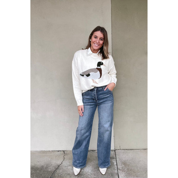 High Rise Flare Trouser Hem