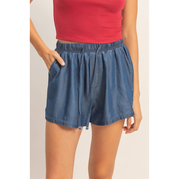 Lyocell Drawstring Shorts