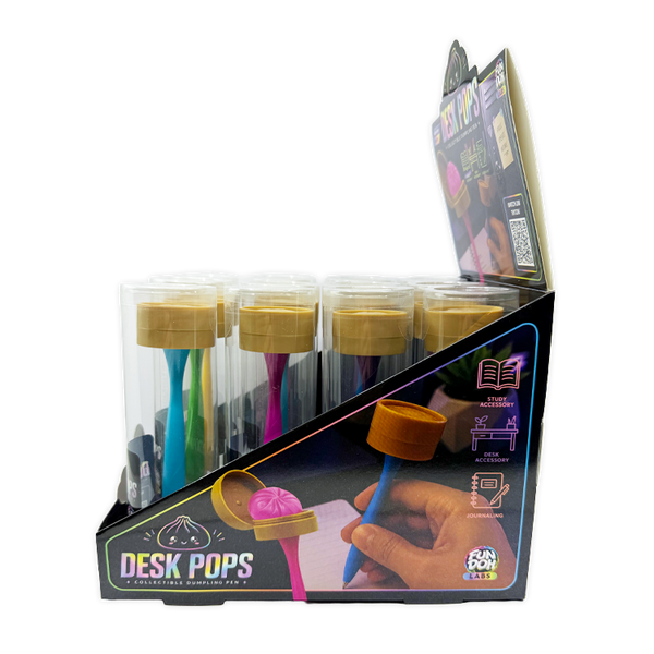 Novelty Brands - Fun Doh Squishy Dumpling Pen Desk Pop Variety - 12/Display