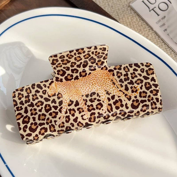 Wildlife Leopard Hair Claw Clips