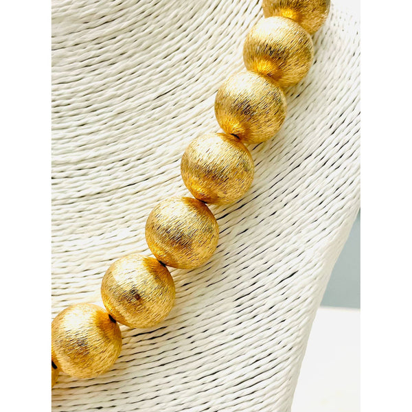 TWO FORTY TWO - CHIC - BIG Ball Necklace (brushed gold) NK422