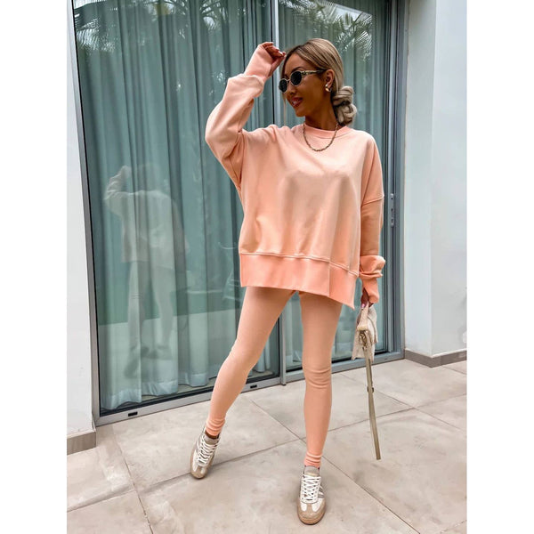 Suhkasana - Oversized Sweatshirt and Leggings Two Piece Set