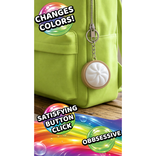 Fun Doh Dumpling Light-Up Click Fidget Keychain