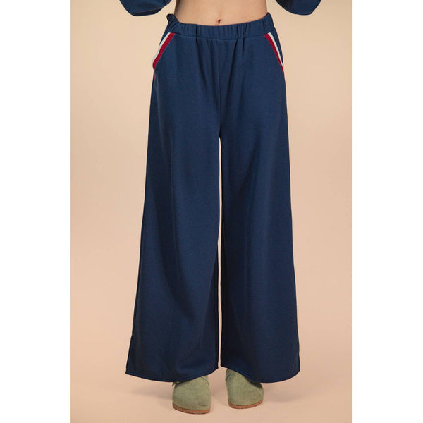 Block Band Detail Comfy Knit Top & Pants Set