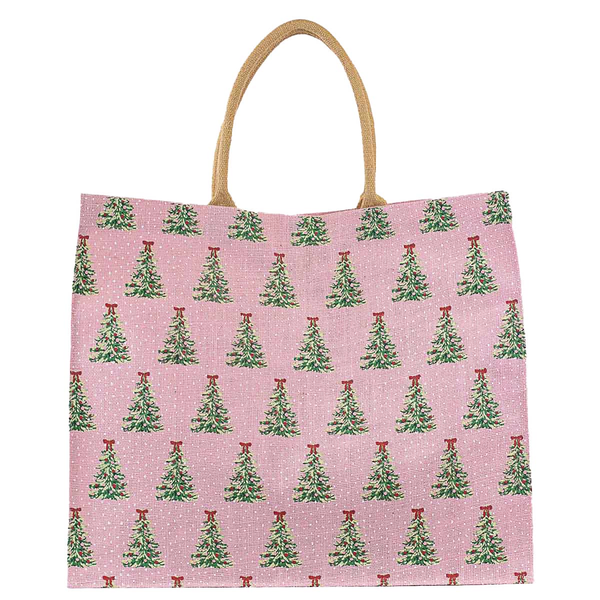 The Royal Standard - Noelle Tree Carryall Tote   Light Pink/Multi   22x19x8