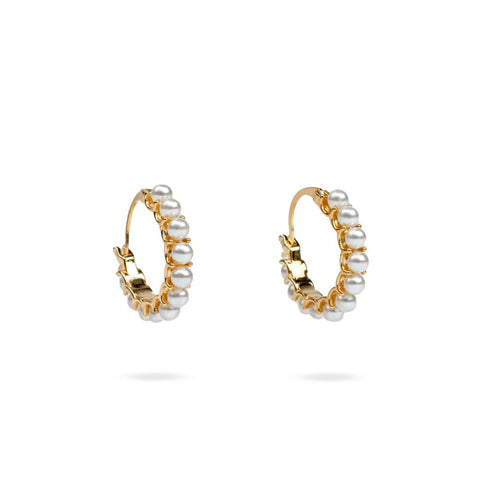 Jana Pearl Hoop Earrings