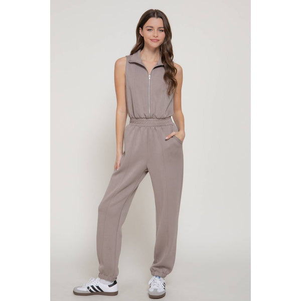 Sleeveless Scuba Jumpsuit