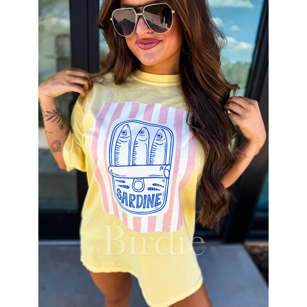 Canned Sardines Graphic Tee On Butter